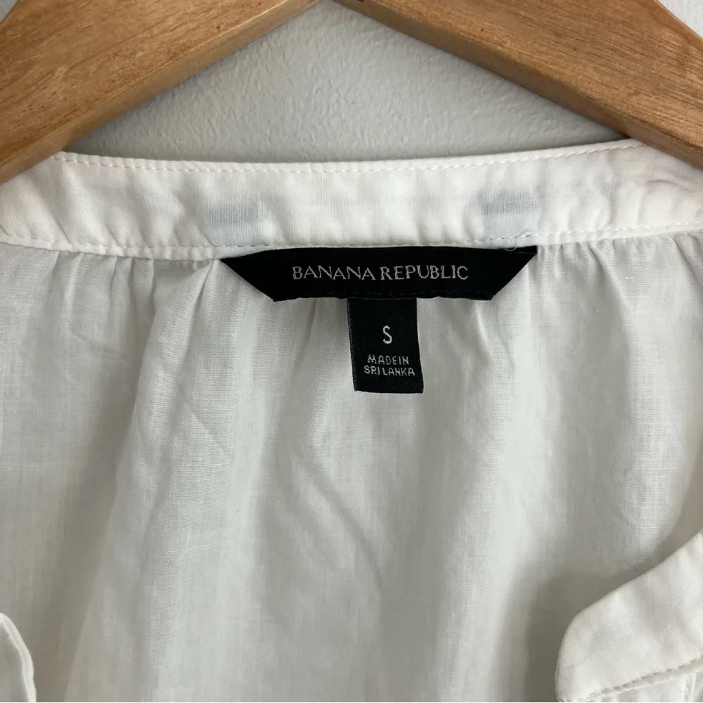 Banana Republic Bohemian Cream Blouse Small - Picture 4 of 9